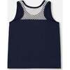 Organic Cotton Tank Top, Navy Blue And Toucan - T-Shirts - 3