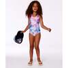 One-Piece Swimsuit, Butterflies On Multicolored Background - One Pieces - 2