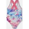 One-Piece Swimsuit, Butterflies On Multicolored Background - One Pieces - 3
