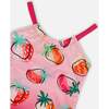 One-Piece Swimsuit, Pink Gradient Strawberry - One Pieces - 5