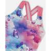 One-Piece Swimsuit, Butterflies On Multicolored Background - One Pieces - 4