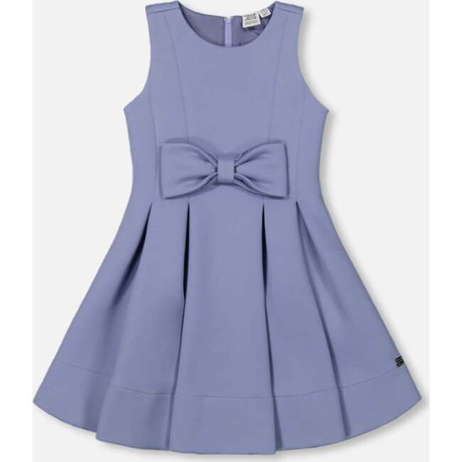 Neoprene Bow Dress, Old Blue