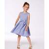 Neoprene Bow Dress, Old Blue - Dresses - 2