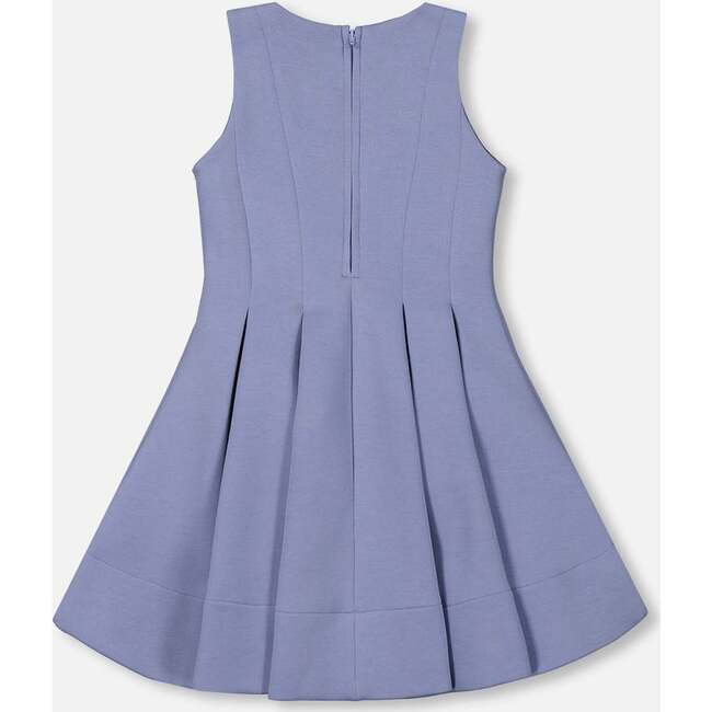 Neoprene Bow Dress, Old Blue - Dresses - 3