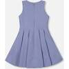 Neoprene Bow Dress, Old Blue - Dresses - 3