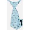 Neck Tie, Pale Blue With Bicycle - Bowties & Ties - 2