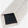 Neck Tie, Light Taupe Striped - Bowties & Ties - 4