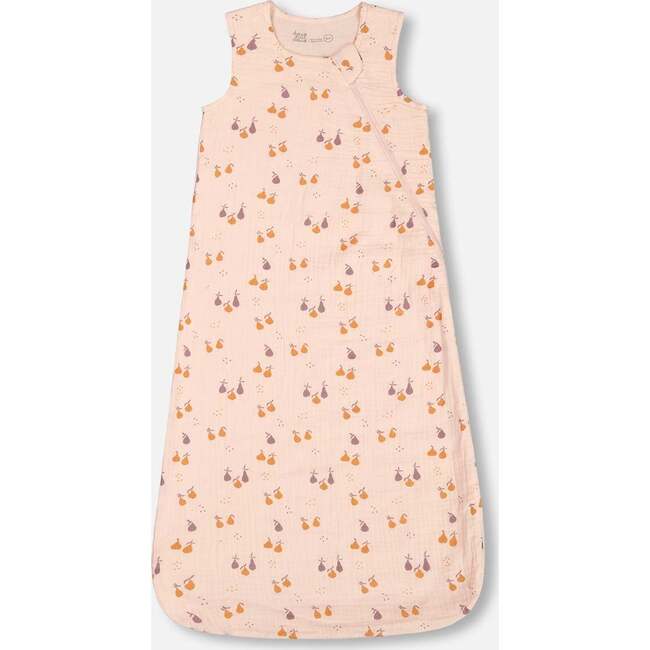 Muslin Sleep Sack, Peach With Pears Print