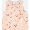 Muslin Sleep Sack, Peach With Pears Print - Pajamas - 2