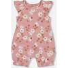 Muslin Romper, Pink And White Flowers - Rompers - 1 - thumbnail