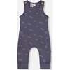 Muslin One-Piece Jumpsuit, Navy Blue Paper Boat - Rompers - 1 - thumbnail