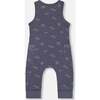 Muslin One-Piece Jumpsuit, Navy Blue Paper Boat - Rompers - 3