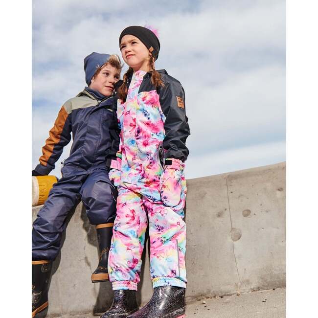 Mid-Season One-Piece Outerwear, Butterflies On Multicolored And Black Background - Jackets - 2