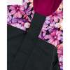 Mid-Season One-Piece Outerwear, Black With Pink And Orange Flowers - Jackets - 4