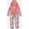 Mid-Season One-Piece Outerwear, Light Pink With Hearts - Jackets - 5