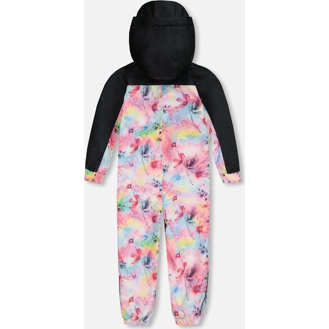 Mid-Season One-Piece Outerwear, Butterflies On Multicolored And Black Background - Jackets - 5