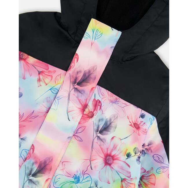 Mid-Season One-Piece Outerwear, Butterflies On Multicolored And Black Background - Jackets - 6
