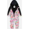 Mid-Season One-Piece Outerwear, Butterflies On Multicolored And Black Background - Jackets - 7