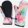 Mid-Season Mittens, Flowers On Multicolored Background - Gloves - 1 - thumbnail