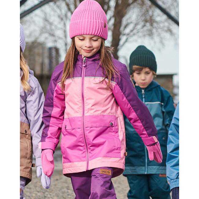 Mid-Season Jacket, Pale Pink, Fuchsia, And Mauve - Jackets - 2