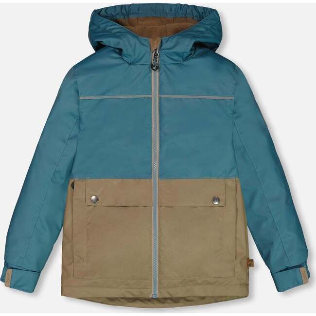 Mid-Season Jacket, Neutral Blue And Taupe