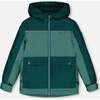 Mid-Season Jacket, Forest Green And Emerald - Jackets - 1 - thumbnail