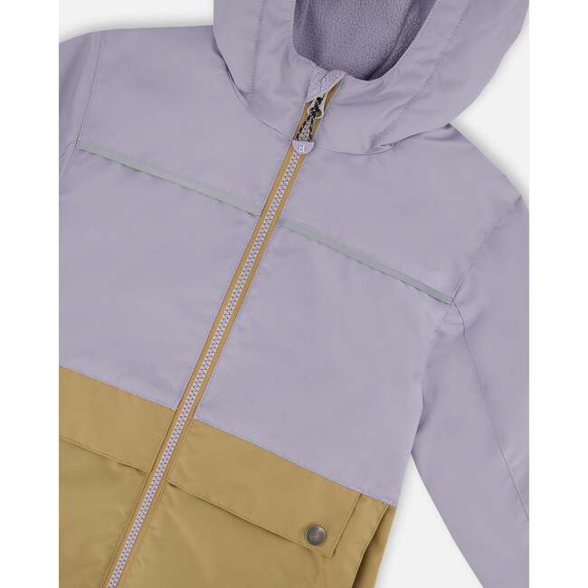 Mid-Season Jacket, Lilac And Taupe - Jackets - 5