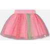 Mesh Skirt, Pink And Green - Skirts - 1 - thumbnail