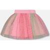 Mesh Skirt, Pink And Green - Skirts - 3