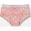 Organic Cotton Boyshort Panty, Pink And Blue Butterflies On Old Pink - Underwear - 1 - thumbnail