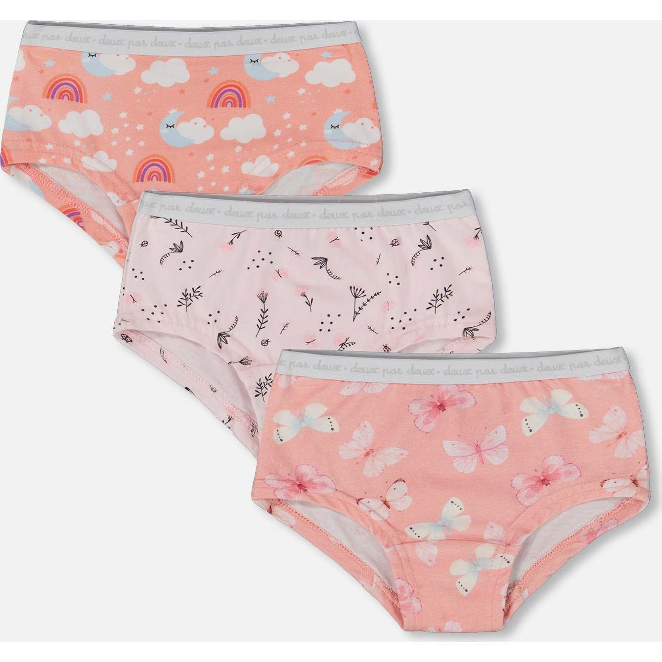 Organic Cotton Boyshort Panties (Pack Of 3), Multicolored - Underwear - 1