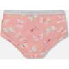 Organic Cotton Boyshort Panty, Pink And Blue Butterflies On Old Pink - Underwear - 2