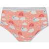 Organic Cotton Boyshort Panty, Rainbow On Light Coral - Underwear - 2