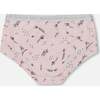 Organic Cotton Boyshort Panty, Small Pink Flowers On Pale Pink Background - Underwear - 2