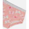 Organic Cotton Boyshort Panty, Pink And Blue Butterflies On Old Pink - Underwear - 3