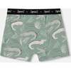 Organic Cotton Boxer Shorts, Light Sage And Gray Crocodile - Underwear - 1 - thumbnail