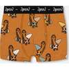 Organic Cotton Boxer Shorts, Sloths On Tan Background - Underwear - 1 - thumbnail