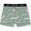 Organic Cotton Boxer Shorts, Light Sage And Gray Crocodile - Underwear - 2