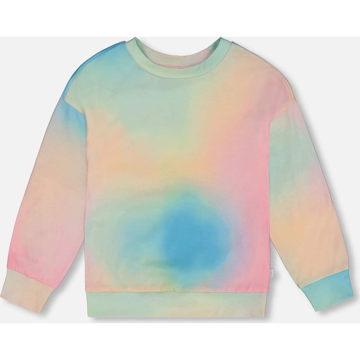 Long Sleeve Top, Multicolored Tie Dye - T-Shirts - 1