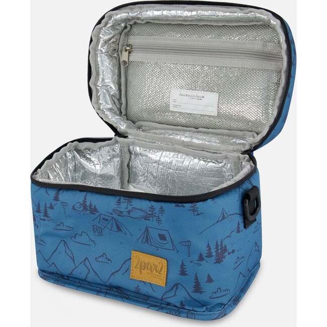 Lunch Box, Blue Camping Print - Lunchbags - 2