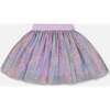 Mesh Skirt, Lilac Tropical And Pink Flamingos - Skirts - 4