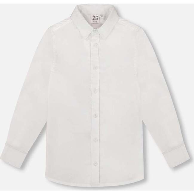 Long Sleeve Button Down Shirt, White