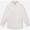 Long Sleeve Button Down Shirt, White - T-Shirts - 1 - thumbnail