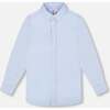 Long Sleeve Button Down Shirt, Pale Blue - T-Shirts - 1 - thumbnail