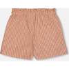 Linen Short With Pockets, Old Orange Pink - Shorts - 3