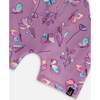 Long Sleeve One-Piece Rashguard, Old Mauve And Multicolored Butterflies - One Pieces - 4