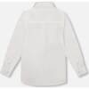 Long Sleeve Button Down Shirt, White - T-Shirts - 4