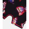 Long Sleeve One-Piece Rashguard, Black And Multicolored Butterflies - One Pieces - 5
