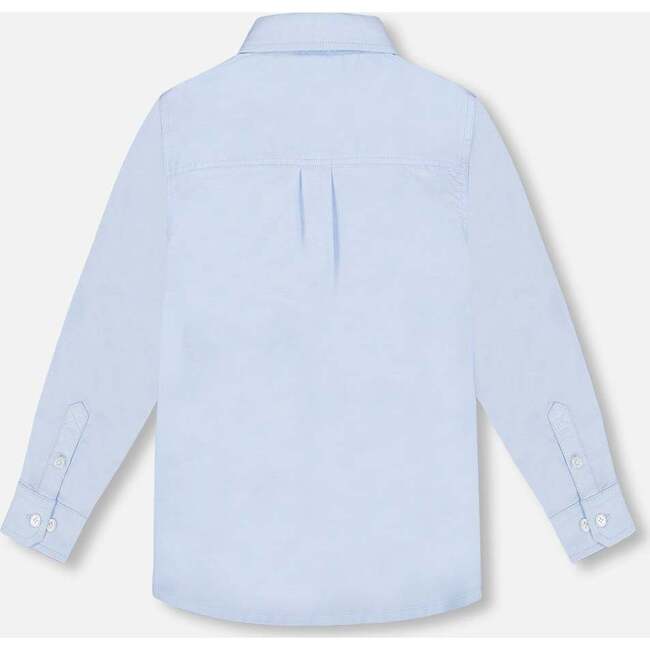 Long Sleeve Button Down Shirt, Pale Blue - T-Shirts - 4