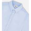 Long Sleeve Button Down Shirt, Pale Blue - T-Shirts - 5